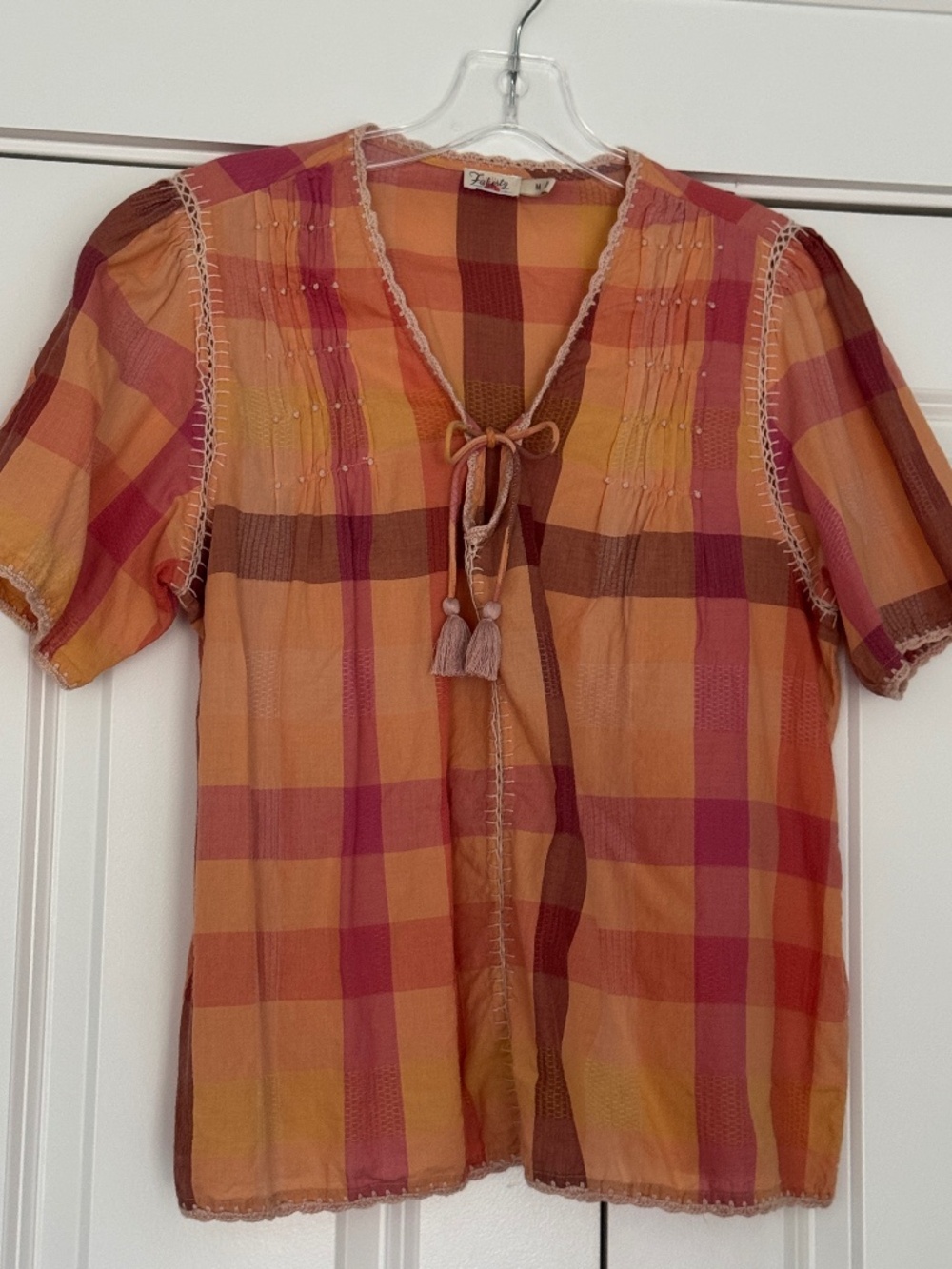 Plaid Faherty Blouse - Medium